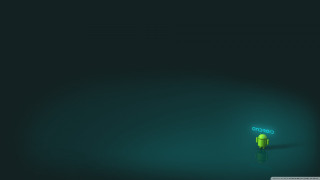 Green man dark neon sign - his back free wallpaper for desktop