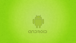 Green background robot face android - android free wallpaper for desktop