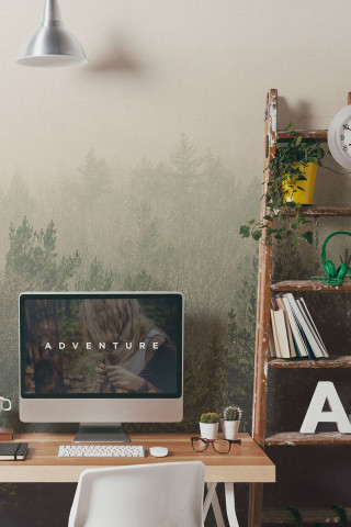 Computer desk bookshelf ladder treewallpaper - a desk free wallpaper for mobile