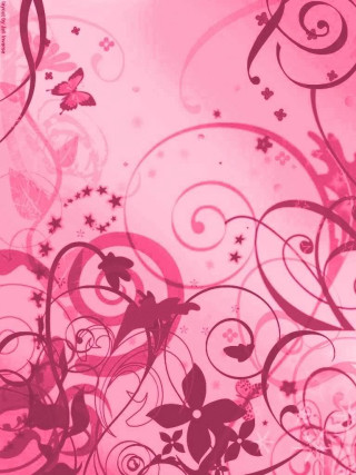 Pink background swirls stars pattern - swirl free wallpaper for mobile