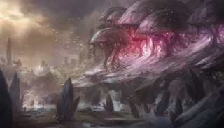 Futuristic city alien structure landscape - the building free wallpaper