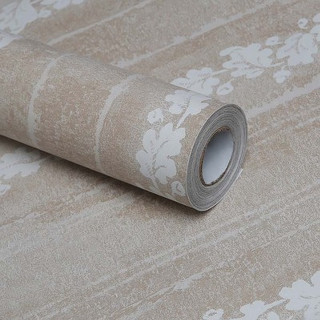 Tape wallpaper floral pattern beige - a roll of tape free wallpaper