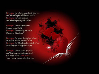 Red heart poem black background 2 - a white heart free wallpaper