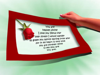 Person holding paper rose poem - a paper free wallpaper