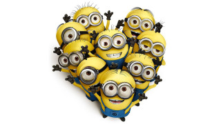 Minion heart arrangement white background - david teniers iii free wallpaper