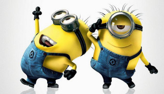 Minions dancing overalls wand glasses - microscopic free wallpaper