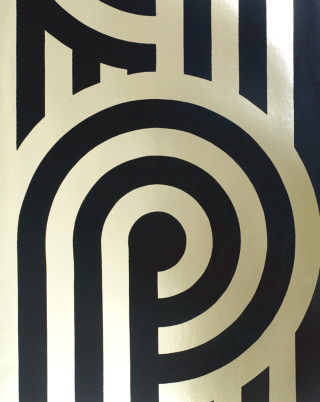 Spiral design wall black white - typographic free wallpaper for mobile