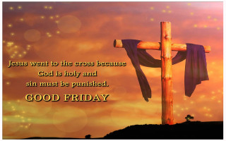 Cross banner good friday person - good free wallpaper