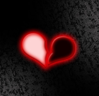 Red heart light gothic forest - plain background free wallpaper for tablet