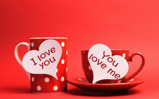 Red cups love hearts plate - a cup free wallpaper