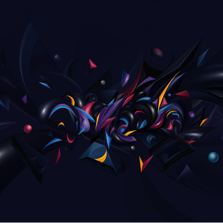 Colorful abstract design dark background 2 - a dark background free wallpaper for tablet