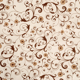 White background brown swirls flowers - paper texture free wallpaper for tablet