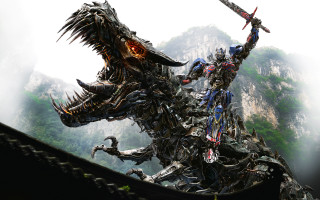 Giant robot sword background mountains - neoexpressionism free wallpaper