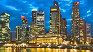 City skyline bridge river night - adrian zingg free wallpaper