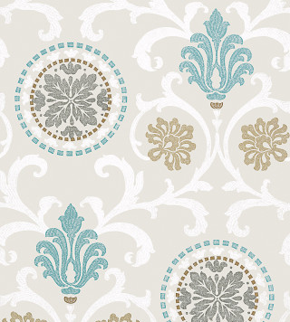 Blue brown flowers pattern white - high free wallpaper for tablet