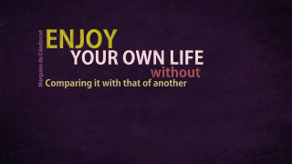 Quote purple background black yellow - expressive free wallpaper