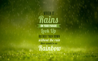 Green grass field rain quote - a quote free wallpaper