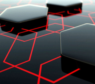 Black red hexagonal background shapes - the surface free wallpaper for tablet