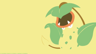 Cartoon character plant mouth yellow - mouth free wallpaper