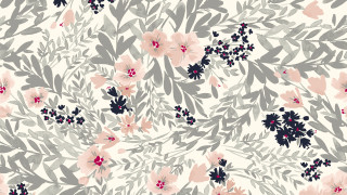 Floral pink grey flowers white - a floral pattern free wallpaper