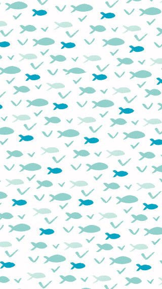 Fish pattern white background blue - sharp free wallpaper for mobile