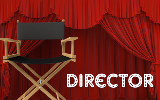 Director chair red curtain black - free seasons wallpaper for desktop