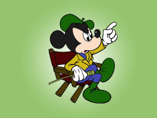 Cartoon character sitting chair green - a green background behind free wallpaper