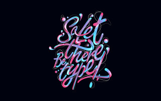 Black background colorful typography get - free neon wallpaper