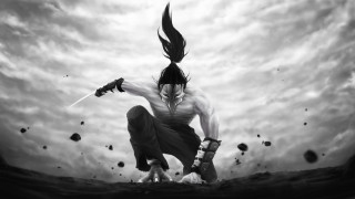 Man sword sky clouds black - his hand and a sky background free wallpaper