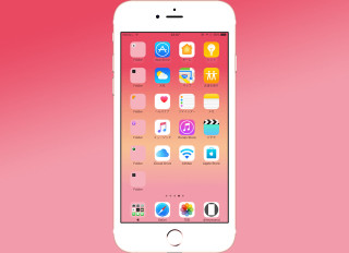 Iphone pink background icons minimalism - color scheme free wallpaper