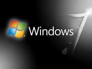 Windows 7 logo black white - a light shining free wallpaper