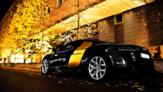 Black yellow sports car night - sports car free wallpaper