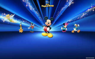 Mickey mouse wallpaper characters blue 2 - many different character free wallpaper