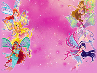 Cartoon fairy princesses flying stars - disney free wallpaper