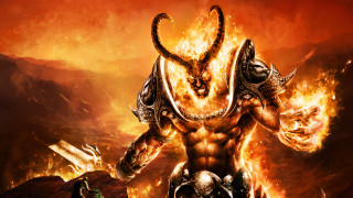 Demonic demon horns huge body - a huge body free wallpaper