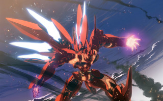 Robot sword sky clouds lightning 2 - cloud and lightnings free wallpaper