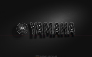 Yamaha 3d letters red stripe - vector curve free wallpaper