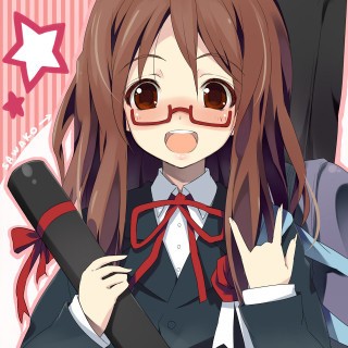 Girl long hair glasses black - sōsaku hanga free wallpaper for tablet