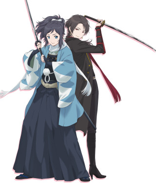 Couple swords armor hakama kashuu - official free wallpaper for tablet