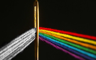 Rainbow light gold thread black 2 - dan frazier free wallpaper