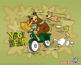 Cartoon bear tractor basket running - brian thomas free wallpaper