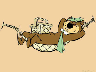 Cartoon bear hammock tie basket - a cartoon bear free wallpaper