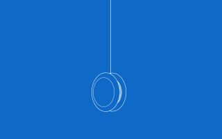 Hanging object blue background line - free minimalism wallpaper