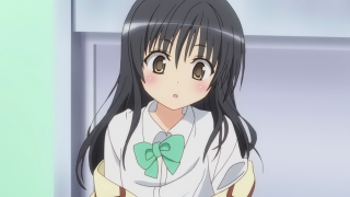 Girl black hair green bow - a room free wallpaper for desktop