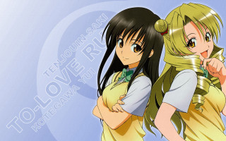 Anime girls yellow dresses green - two anime girl free wallpaper