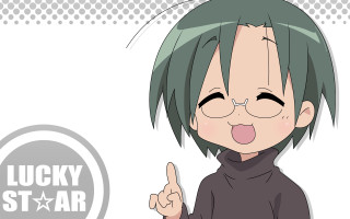 Green hair glasses thumbs up - lucky free wallpaper