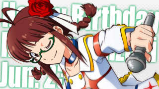 Girl glasses microphone rose hair - glasses holding free wallpaper