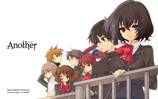 Anime characters balcony group another - altermodern free wallpaper