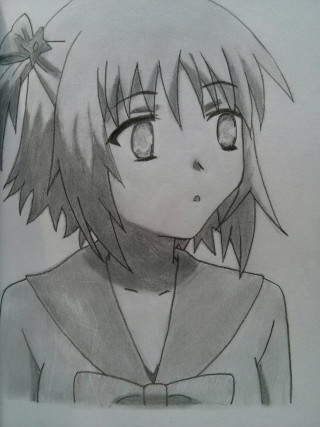 Girl bow hair drawing art - a bow free wallpaper for mobile