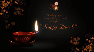 Lit candle happy diwali dark - bapu free wallpaper